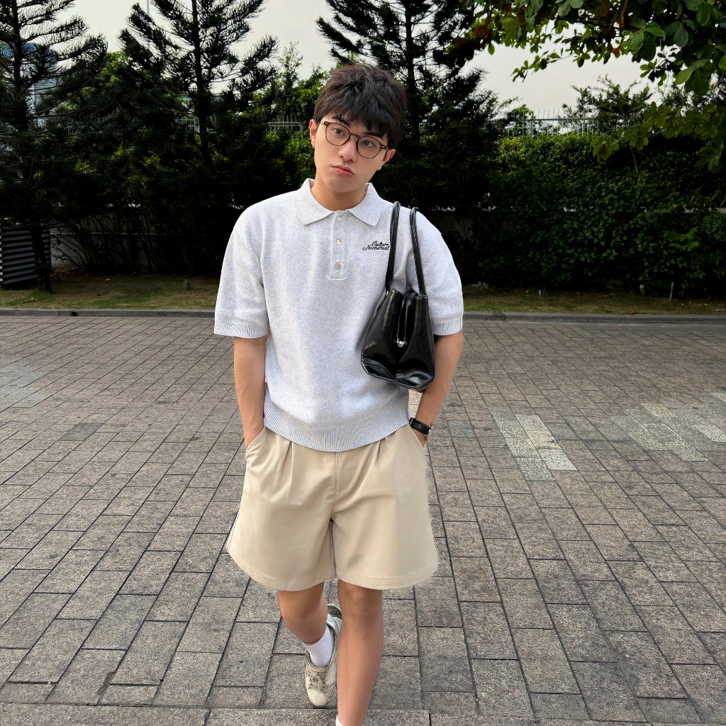 Quần Short Khaki Form Trên Gối NOCTURNAL Pleated Khaki Shorts Nam Nữ Unisex Local Brand | BigBuy360 - bigbuy360.vn