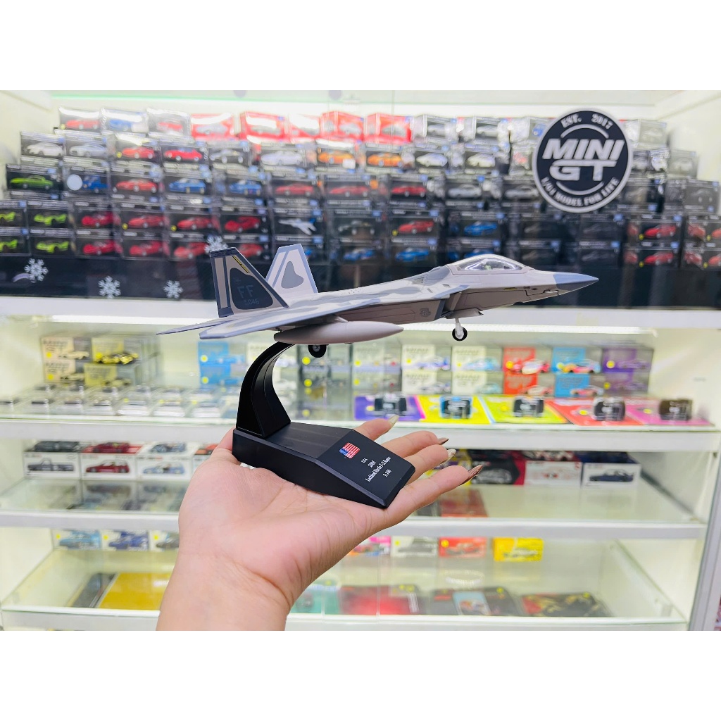 Mô hình máy bay quân sự  USA F-22 Lockheed Martin Raptor tỉ lệ 1:100 Ns models MBQS012