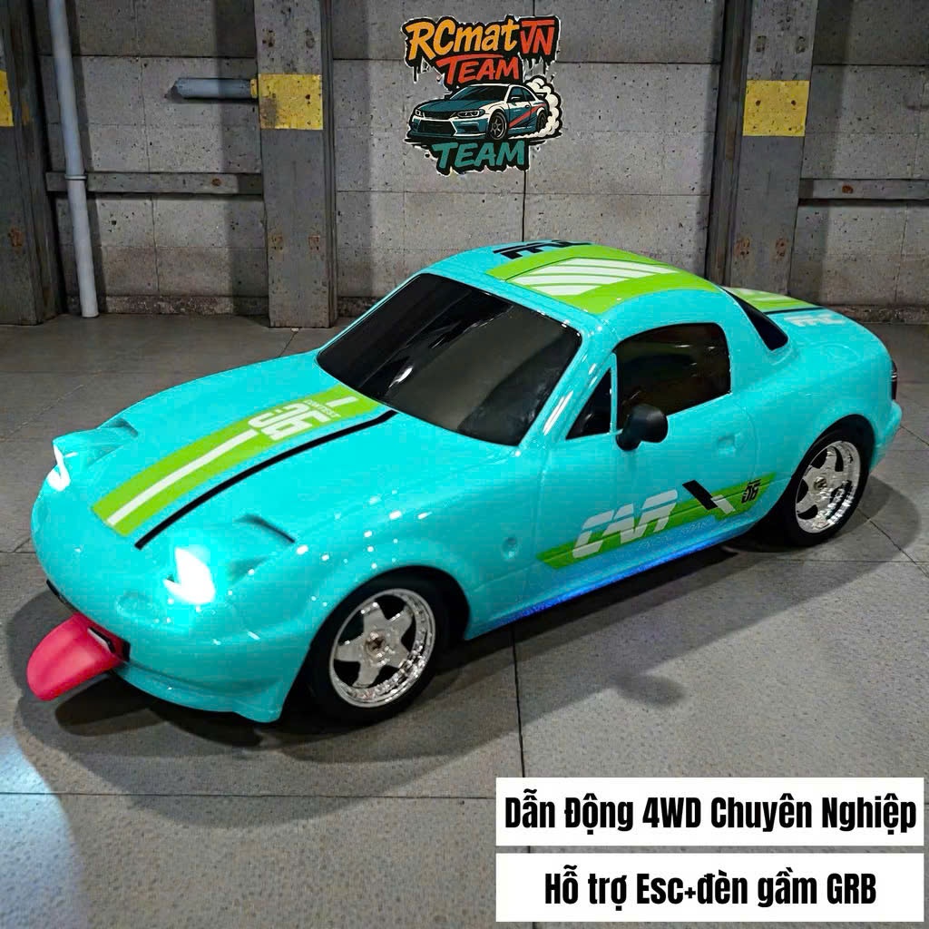 [New 2026]Xe Điều Khiển Mini Drift Japan City MX-5 NEW 2026 , 1/24 4WD Có Điều Tốc, Đèn Lật Bánh Mạ 