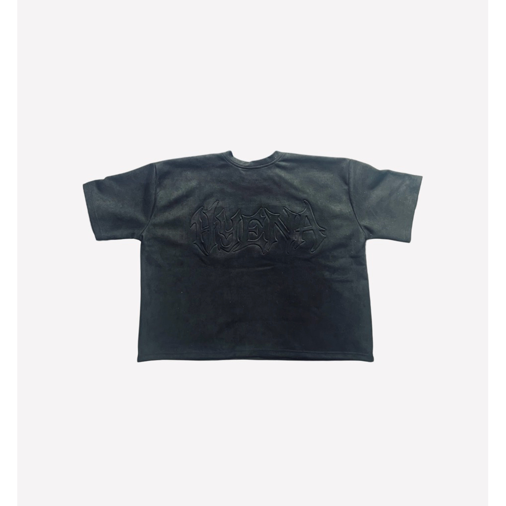 Áo thun HYENA form boxy cộc tay, vải da lộn