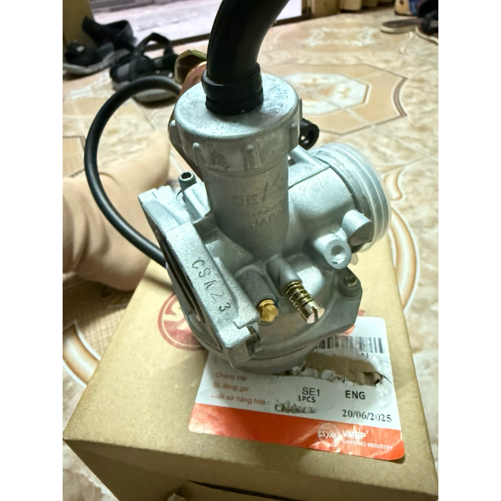 Bình xăng con(Chế Hòa Khí )xe số  110cc Deni JAPAN- Chính hãng SYM