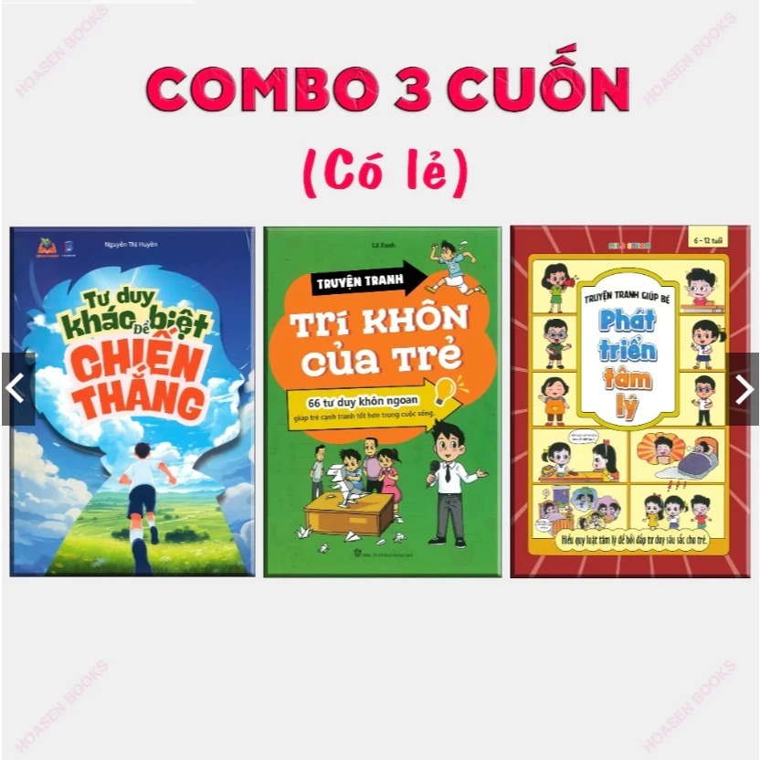 Sách - Combo 3 Cuốn: Tư Duy Khác Biệt Để Chiến Thắng + Trí Khôn Của Trẻ + Giúp Bé Phát Triển Tâm Lý