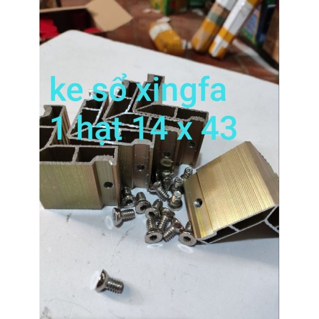 Ke khung cửa  sổ hệ xingfa  vĩnh cửa 14x43 hệ xingfa  Combo 10 chiếc kèm theo ốc inox