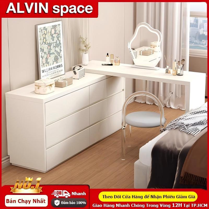 ALVIN Bàn trang điểm Với ngăn kéo chất liệu gỗ linh hoạt thân thiện với môi trường tiết kiệm không gian tối đa | BigBuy360 - bigbuy360.vn