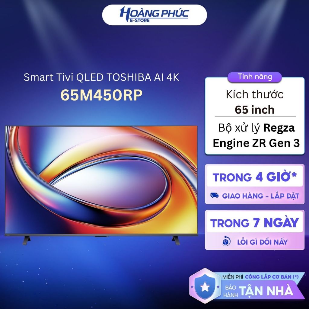 65M450RP | Smart Tivi QLED Toshiba AI 4K 65 Inch M450RP (65") {Toàn Quốc}