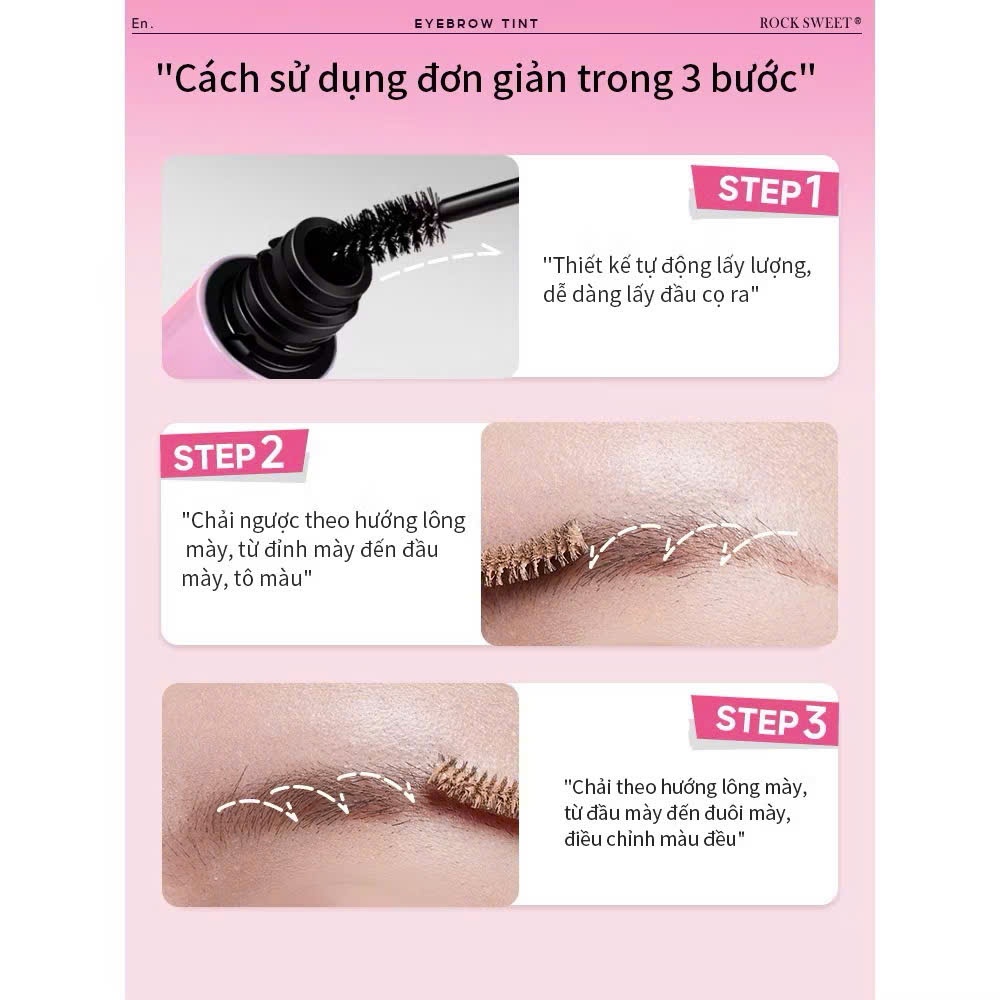 ROCK SWEET Mascara mày chống nước đổi màu lông mày siêu hot | BigBuy360 - bigbuy360.vn