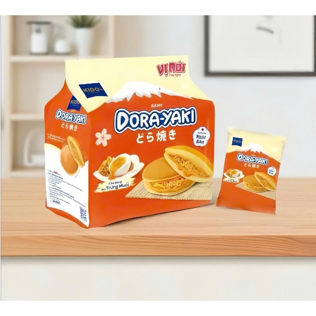 Bánh Dorayaki chà bông trứng muối Kido's Bakery gói 150g (5 cái)