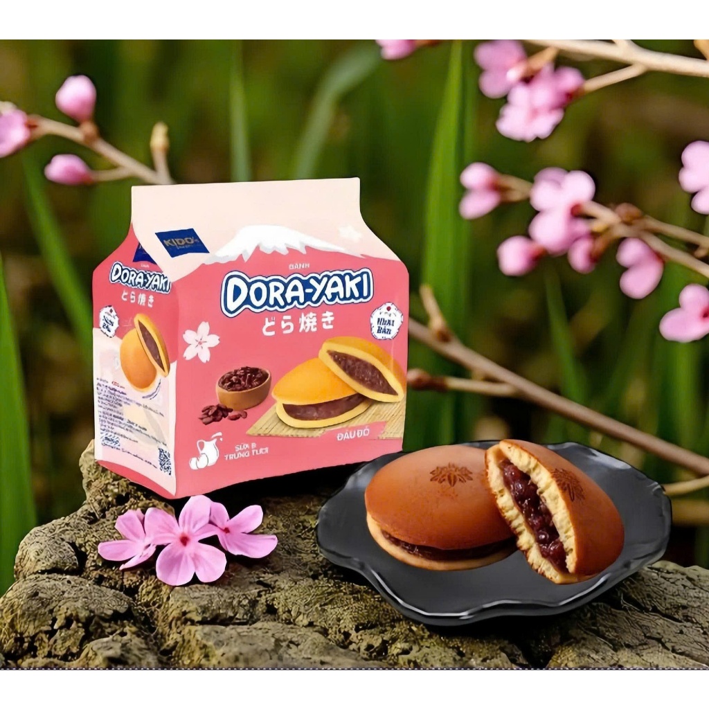 Bánh Dorayaki sữa trứng đậu đỏ Kido's Bakery gói 150g (5 cái)