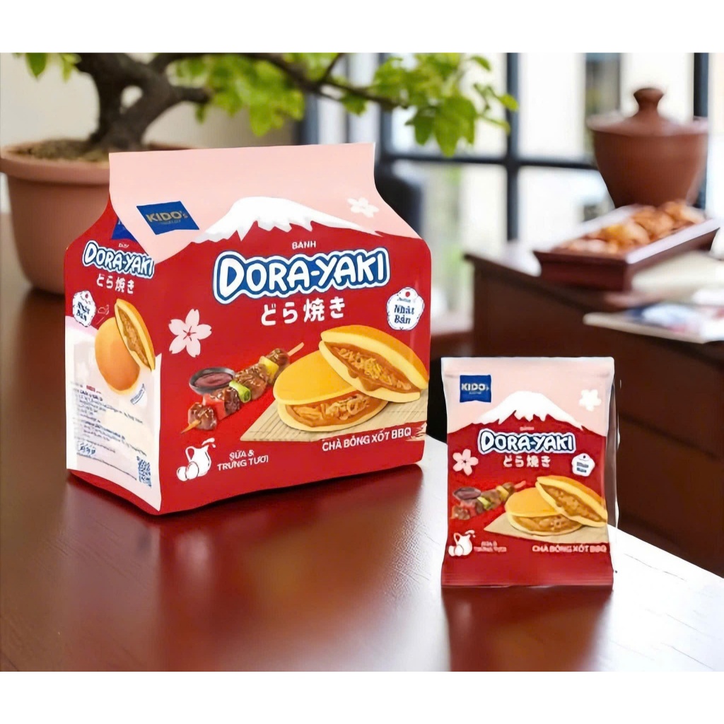 Bánh Dorayaki chà bông xốt BBQ Kido's Bakery gói 150g (5 cái)