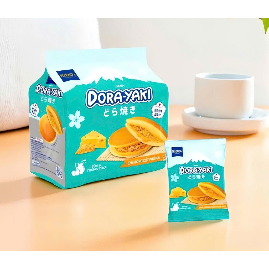 Bánh Dorayaki chà bông xốt phô mai Kido's Bakery gói 150g (5 cái)