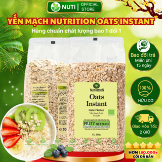 Yến Mạch Nutrition Oats Instant Cán Vỡ Cán Dẹt Gói 500g, Ăn Sáng Eat Clean Healthy Tập Gym Ăn Kiêng