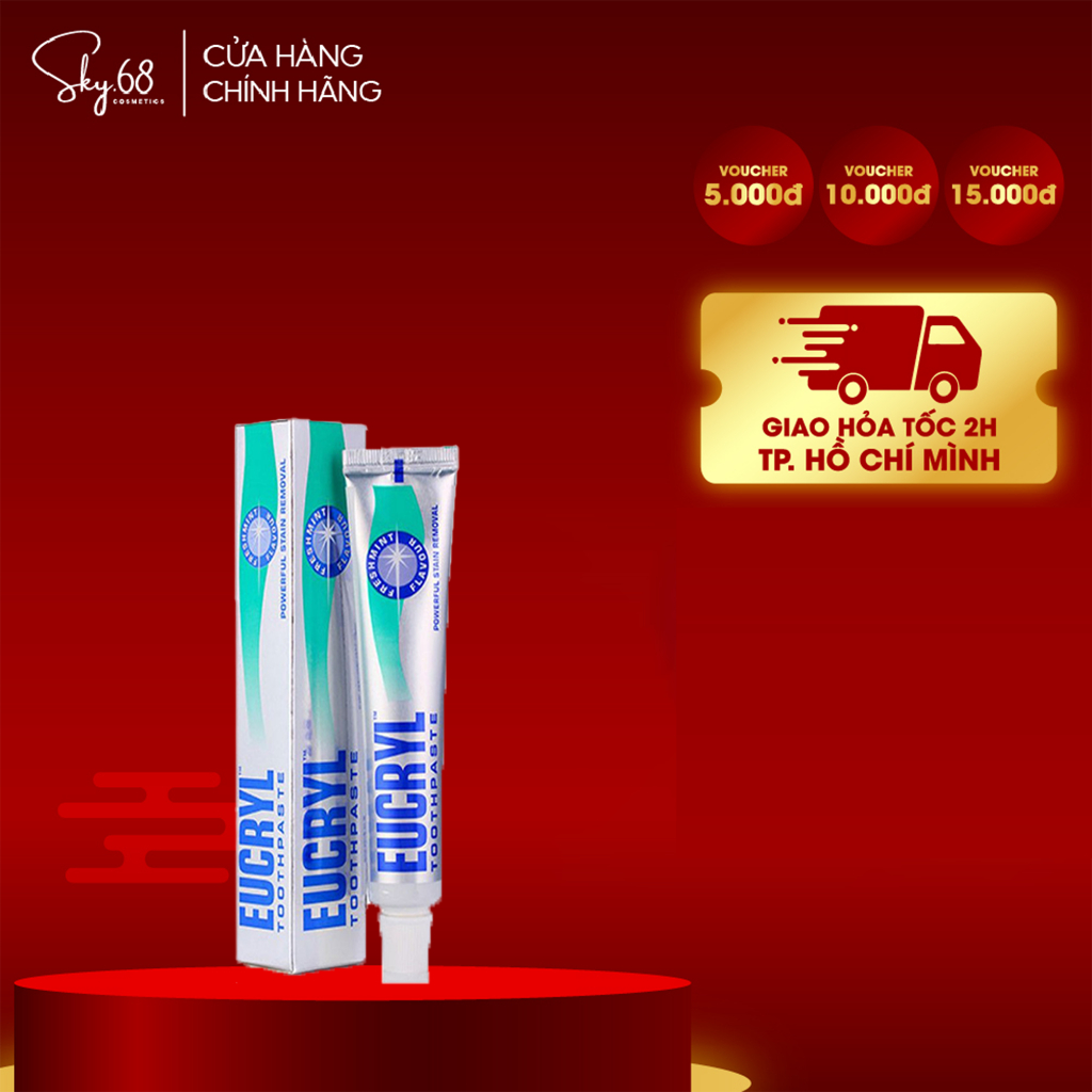 Kem Đánh Trắng Răng Eucryl Toothpaste 50g