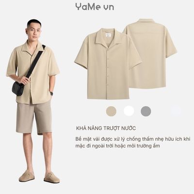 Áo Sơ Mi Nam Tay Ngắn RainShield™ The Weekend 031 24582 |YaMe|