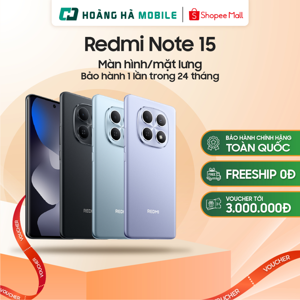Điện thoại Xiaomi Redmi Note 15 6GB/128GB (Nguyên Seal chưa Active) | BigBuy360 - bigbuy360.vn
