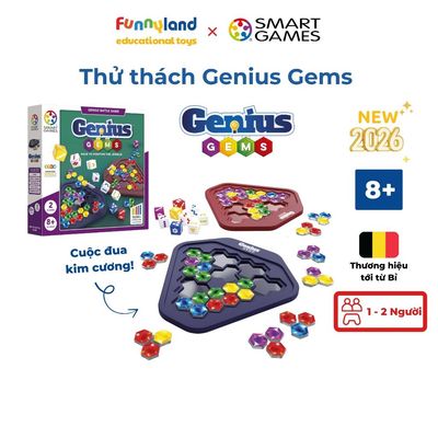 Đồ chơi trí tuệ SmartGames Genius Gems 8+, Thử thách xếp hình logic sắc màu