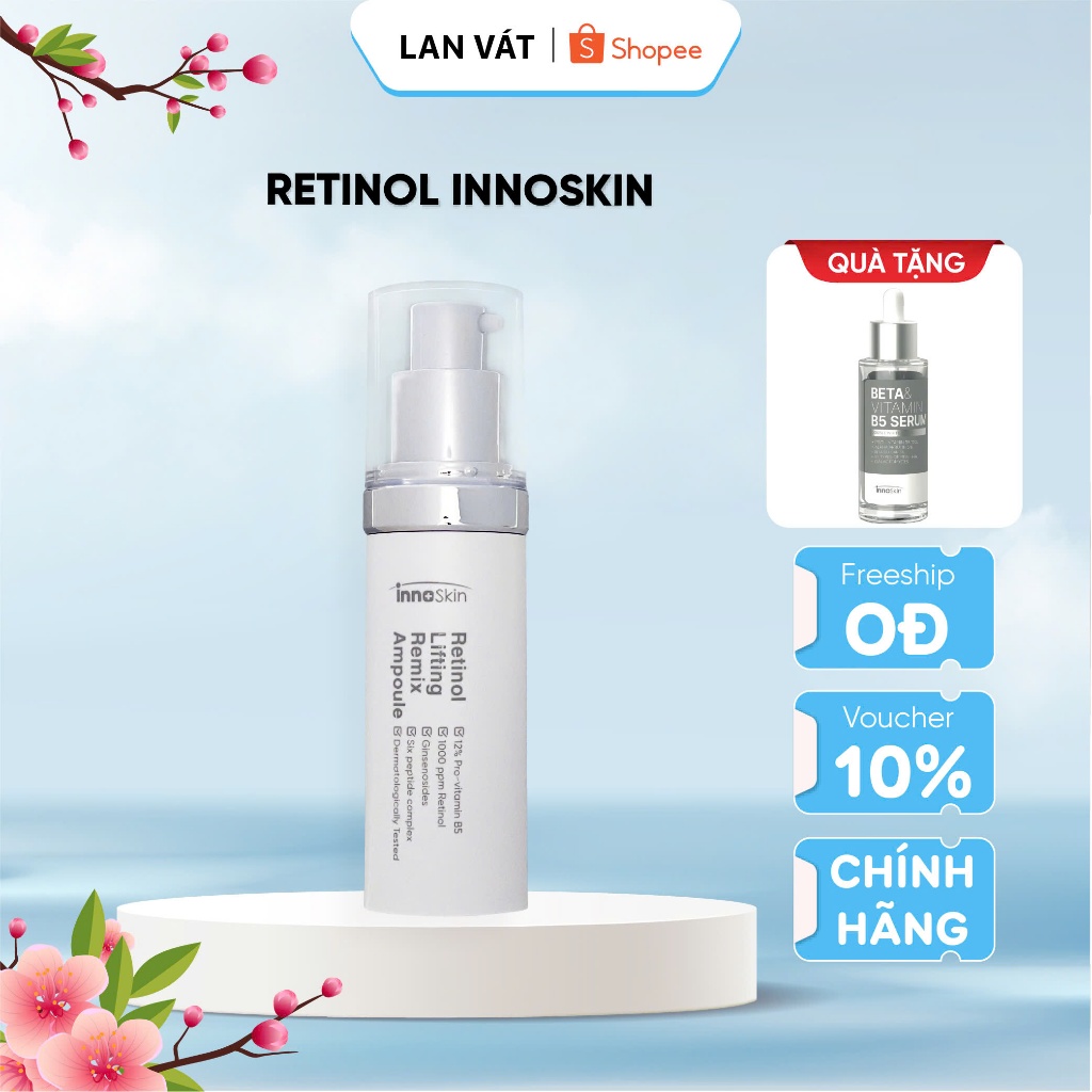 Tinh Chất Retinol Innoskin Lifting Remix Ampoule 30ml ( Mẫu Mới) ---Tặng 1 Chai Serum Innoskin Beta 