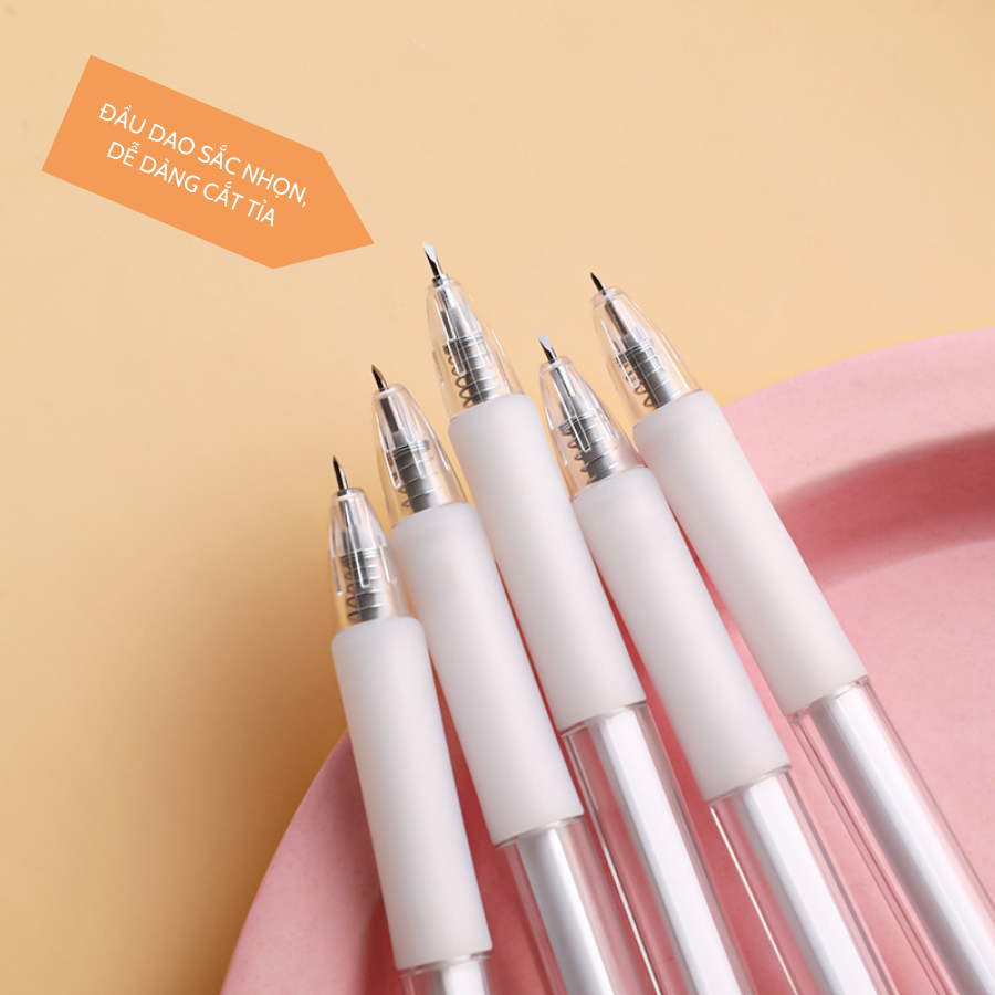 Dao Rọc Giấy Mini Dạng Bút Vỏ Trong Suốt, Nhỏ Gọn Tiện Lợi Mang Theo, Sắc Bén Dễ Sử Dụng ( DRGBT )