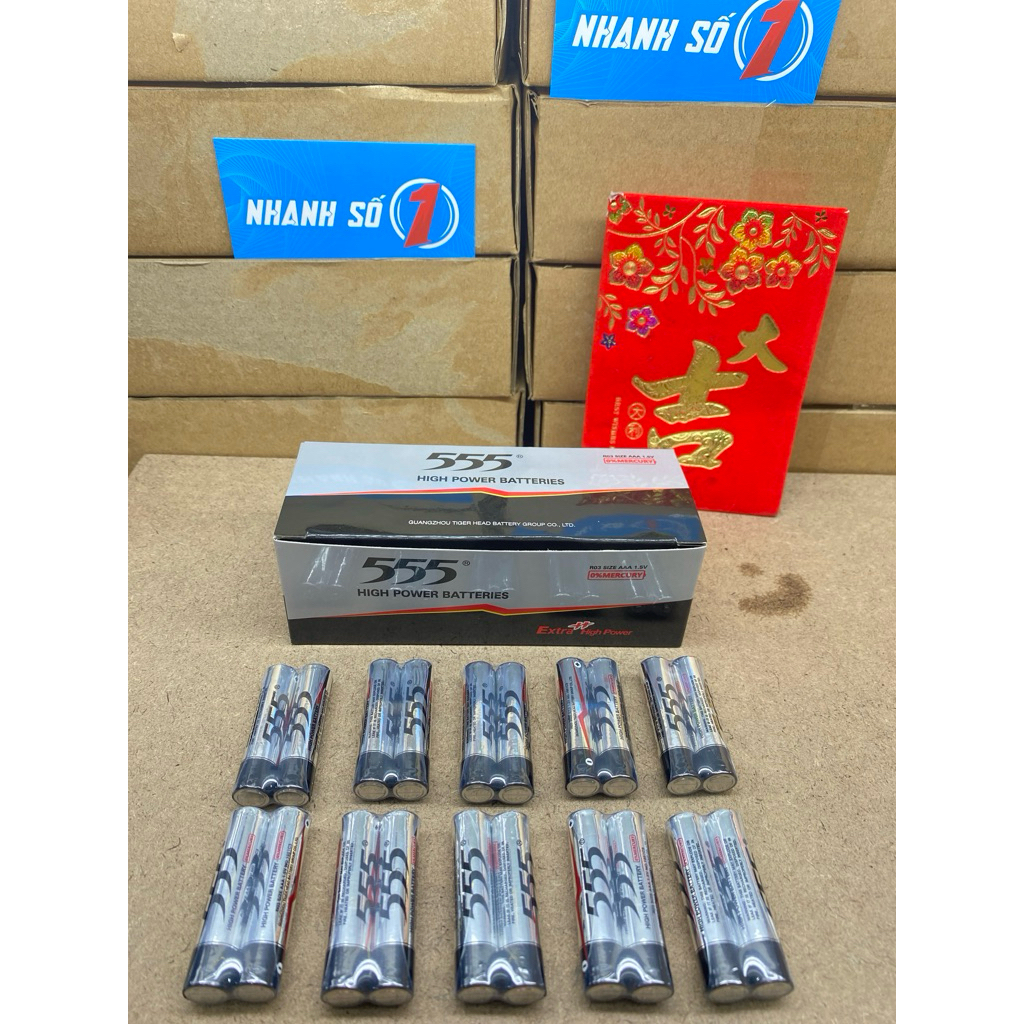 20 Viên Pin Nhí Cao Cấp AAA 555 R03 Hàng Chính Hãng