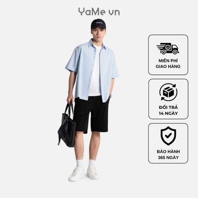 Quần Đùi Kaki Nam Vải Dày Dặn DurableTex™ Dây Rút Ẩn Tự Thu Nhỏ Vòng Lưng The Weekend 030 Dáng Rộng Rãi F4 24658 |YaMe|