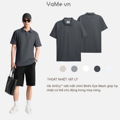 Áo Polo Nam Bề Mặt Lưới Li Ti Hạ Nhiệt Nhanh AirDry™ Mặc Thoáng Mát The Weekend 032 Dáng Vừa Vặn F3 24566 |YaMe|