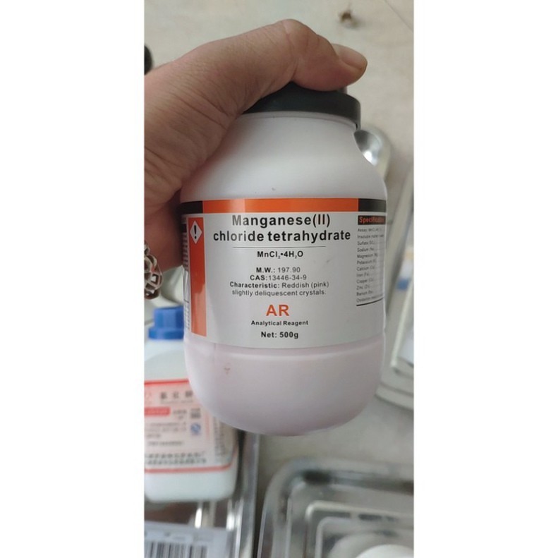 Hàng mới 2026-Hoá chất MnCl2 Mangan(II) clorua lọ 500g  CAS 13446-34-9 Manganese chloride