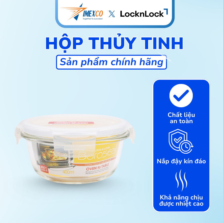 Hộp thủy tinh LocknLock 400ml - LLG822