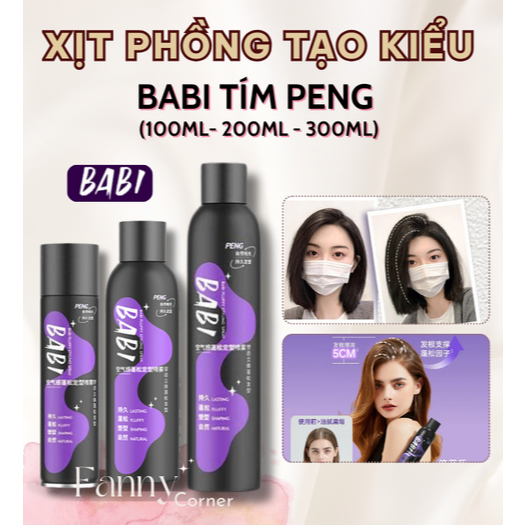 New 2026 Xịt Tạo Kiểu BABI Giữ Nếp Tóc Mềm Mại Giữ Độ Phồng Bồng Bềnh Tự Nhiên TOC01 - Fanny Dou Qui