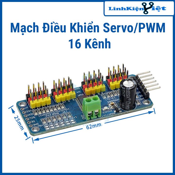 Mạch điều khiển Servo/PWM 16 kênh I2C PCA9685