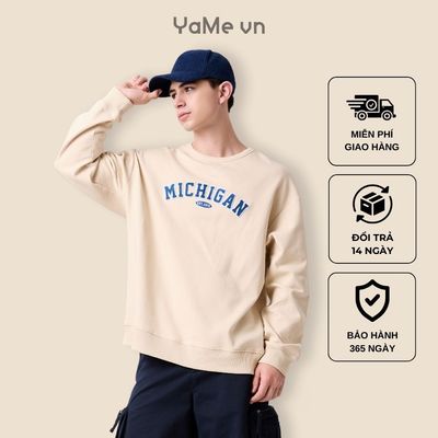 Áo Thun Nam Tay Dài CloudTouch™ "MICHIGAN" The No Style 020 Dáng Rộng Rãi F4 23343 |YaMe|