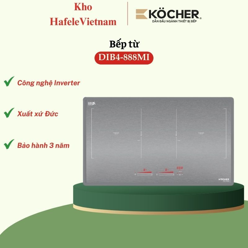 Bếp từ đôi Kocher DIB4-888 (DIB4-888PLUS / DIB4-888 / DIB4-888MI/DIB4-888W) – Inverter cao cấp