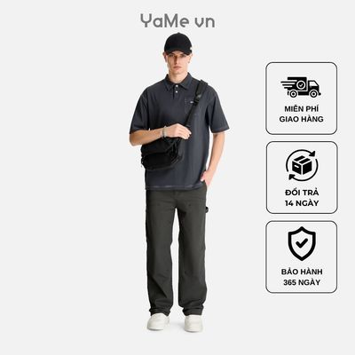 Áo Polo Nam Vải Cotton Co Giãn Thoải Mái FlexFit™ Điểm Nhấn Đường Chỉ Nổi The No Style 027 Dáng Rộng Rãi F4 23446 |YaMe|