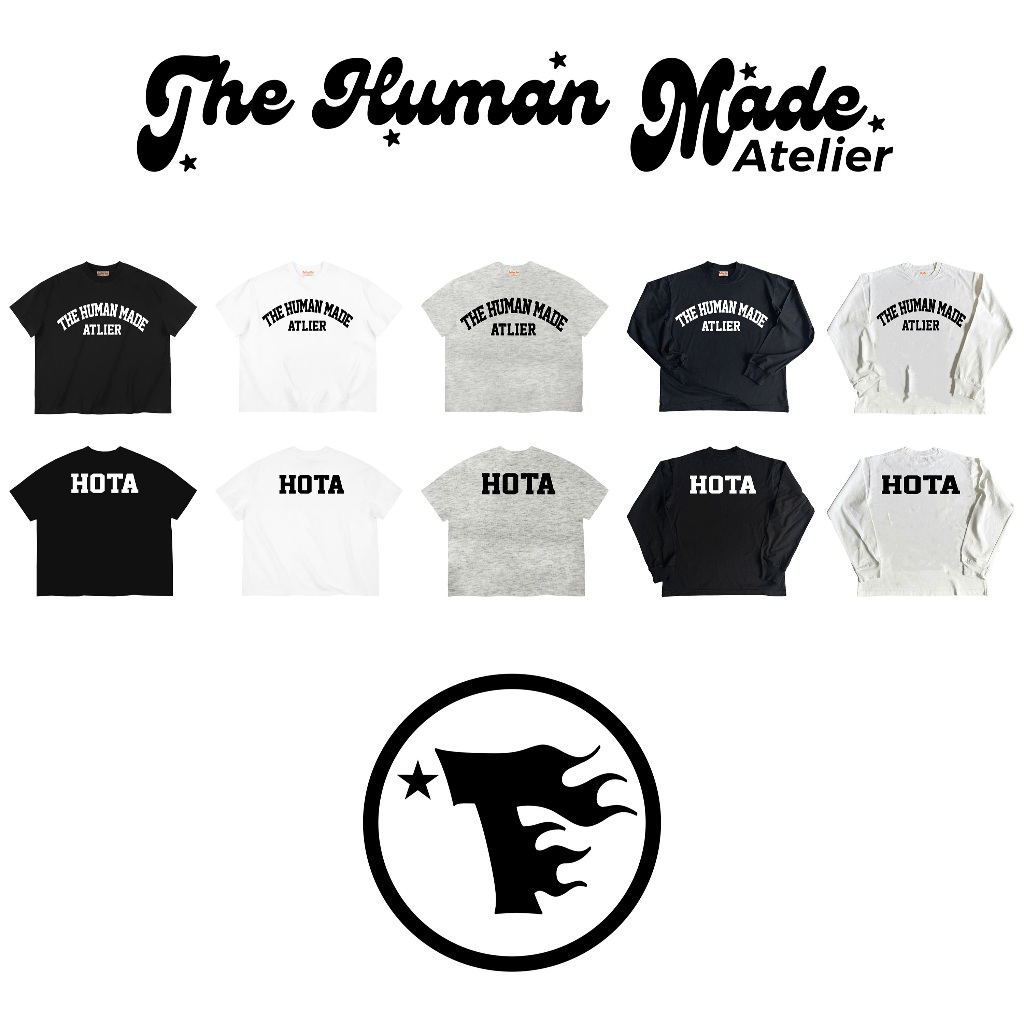 Áo thun form Boxy 250GSM | in big logo THE HUMAN MADE HOTA | The Human Made Atelier | cotton 100%