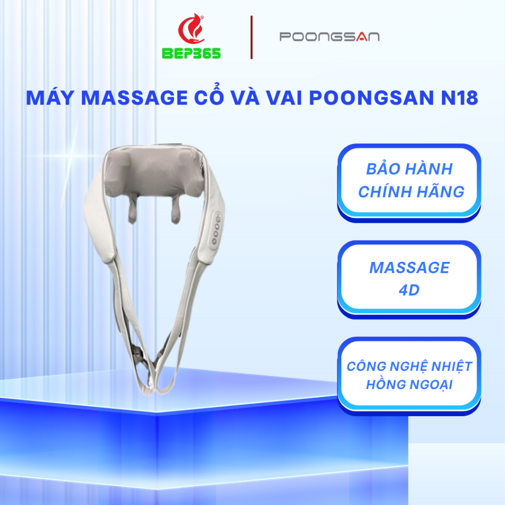 Máy Massage cổ và vai Poongsan N18 - Thiết Kế Thông Minh, Giảm Đau Mỏi Hiệu Quả