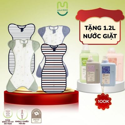 [TẶNG nước giặt] Nhộng chũn cho bé Ualarogo 0-12 tháng khóa 2 chiều vải Sợi tre Bamboo mềm co giãn 4 chiều 2467