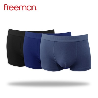 Combo 3 Quần lót boxer nam FREEMAN chất liệu cotton TC thấm hút mồ hôi tốt BO501