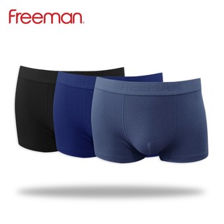 Combo 3 Quần lót boxer nam FREEMAN chất liệu cotton thấm hút mồ hôi tốt BO501