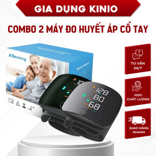 Combo 2 Máy Đo Huyết Áp Cổ Tay Màn Hình LED Đọc Kết Quả Bằng Tiếng Việt Bảo Hành 12 Tháng KINIO