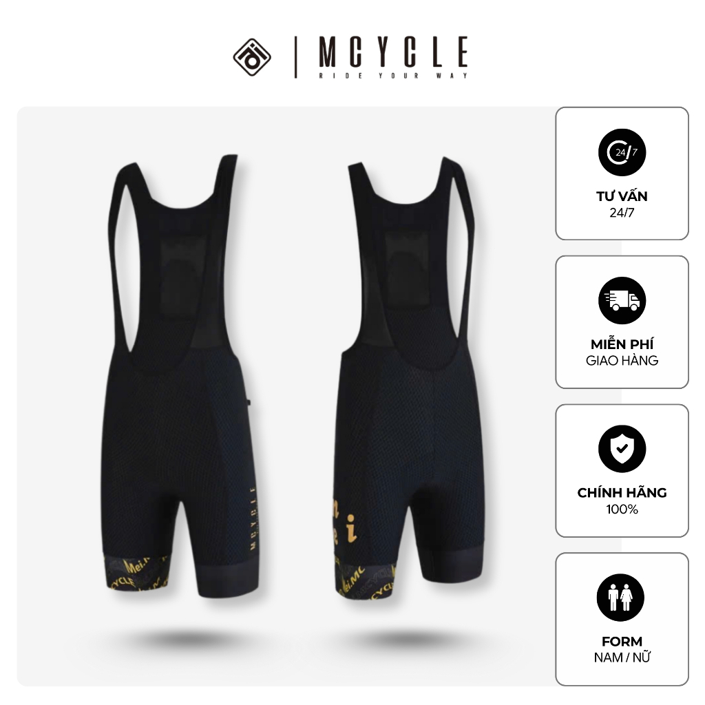 Quần yếm đạp xe nam nữ MK098 Mcycle Bỉm nhập khẩu Bỉ siêu êm