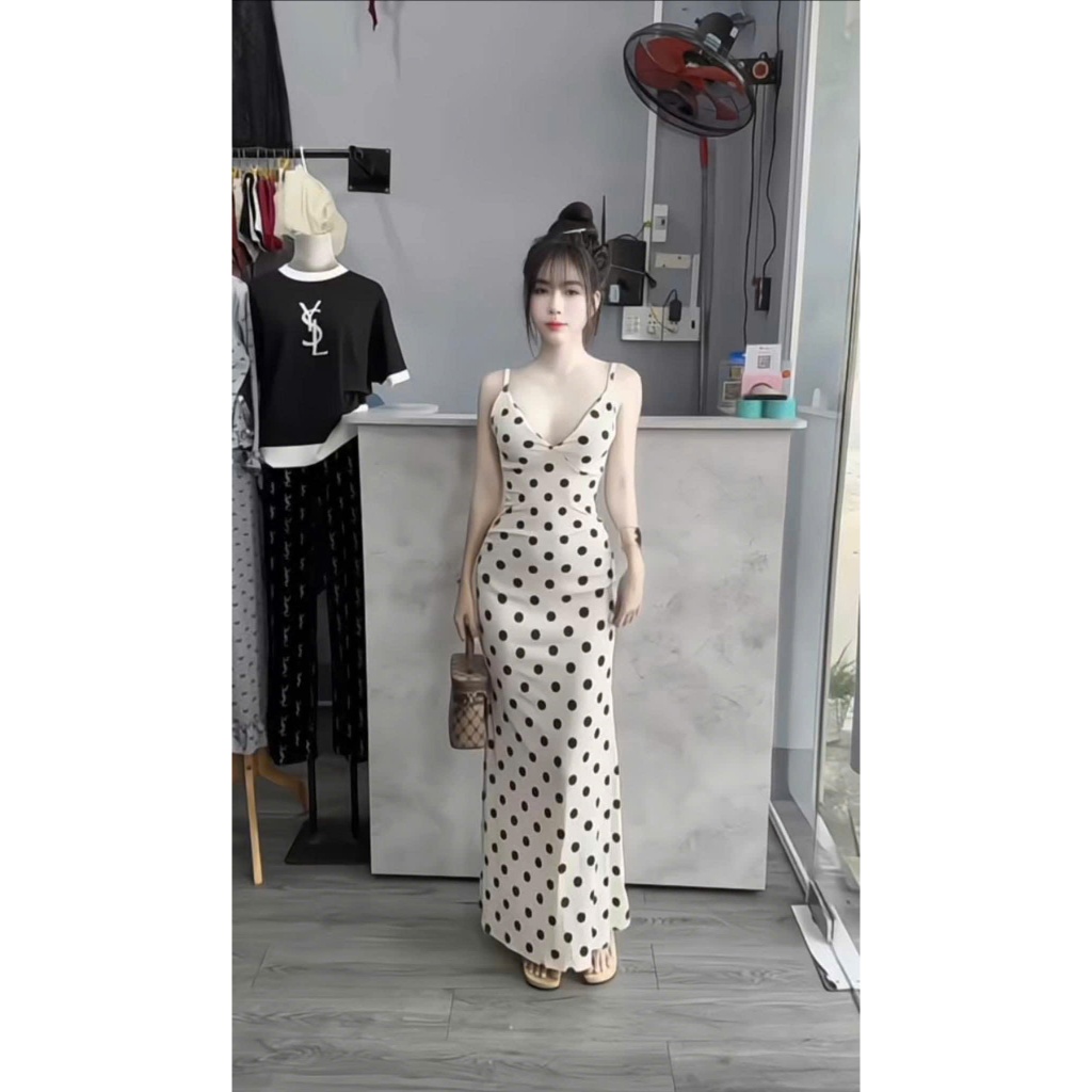 Đầm Body Nữ 2 Dây Dáng Dài LONACO D244, Váy Body Nữ Thời Trang Sang Chảnh Cao Cấp Đi Chơi Dự Tiệc | BigBuy360 - bigbuy360.vn