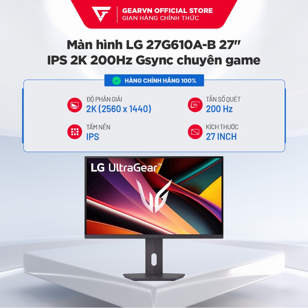 Màn Hình Gaming LG UltraGear G6 27G610A-B 27 inch - IPS - 2K - 200Hz - 1ms GTG BH 24 tháng | BigBuy360 - bigbuy360.vn