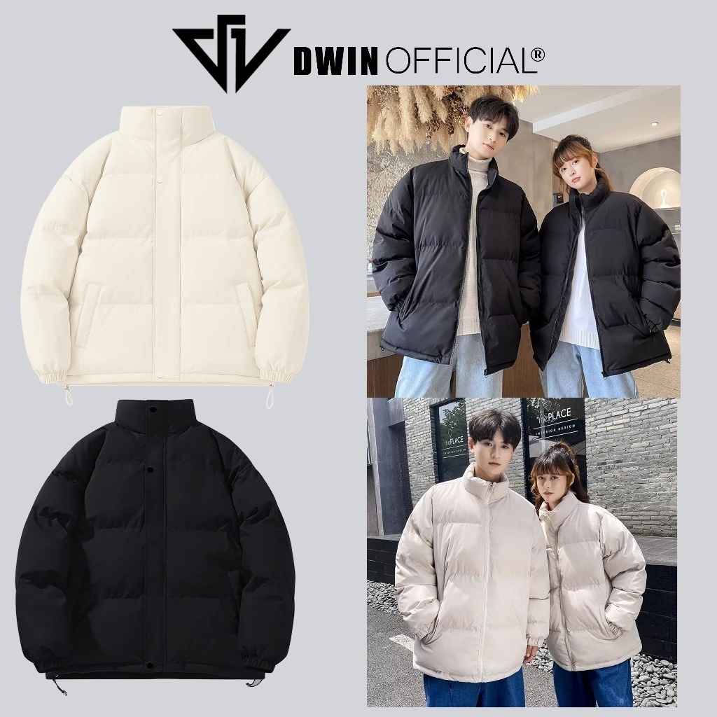 [Peinn] Áo khoác phao nam nữ DWIN local brand form oversize cổ cao unisex trần bông dày dặn siêu ấm
