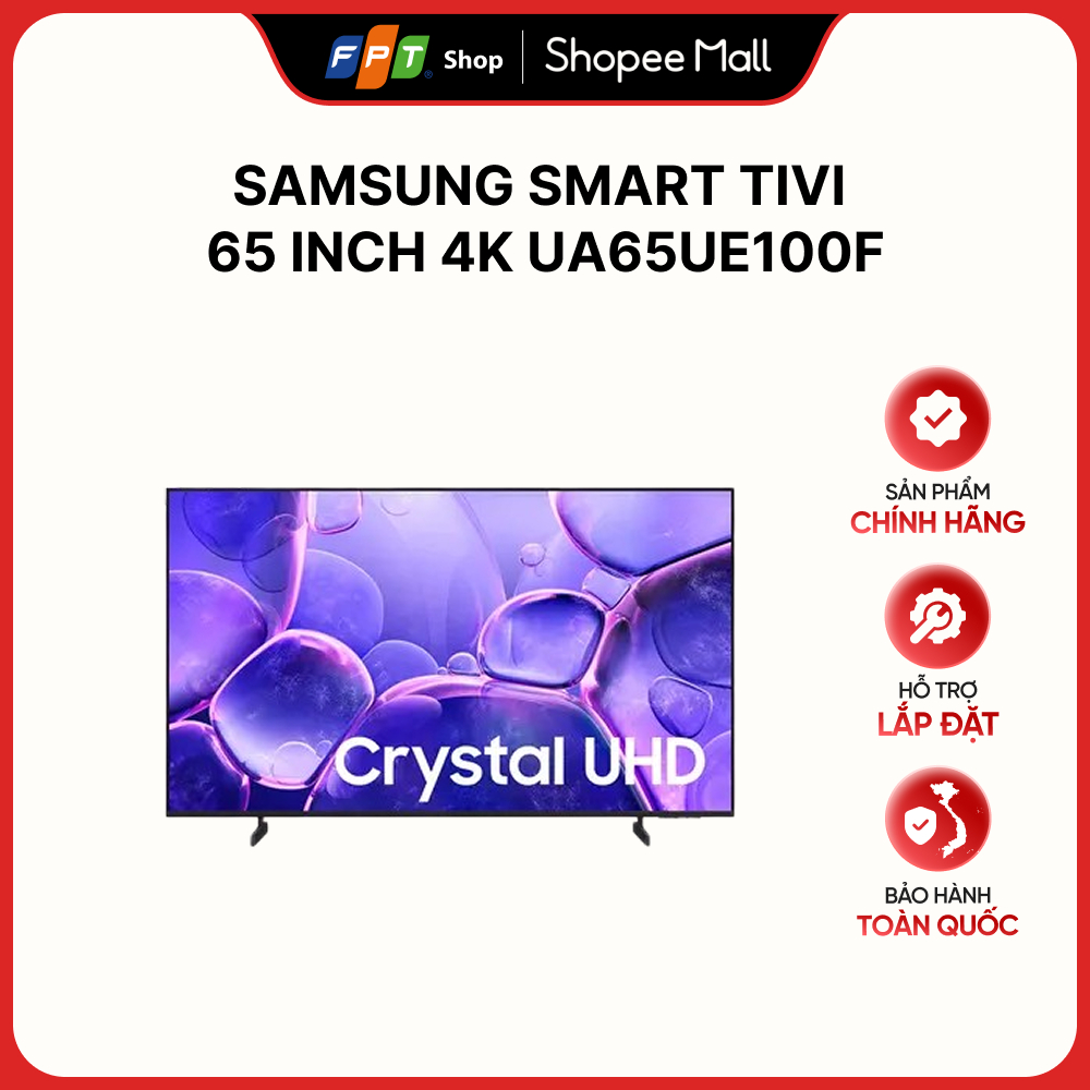 [Hàng chính hãng] Samsung Smart Tivi 65 inch 4K UA65UE100F