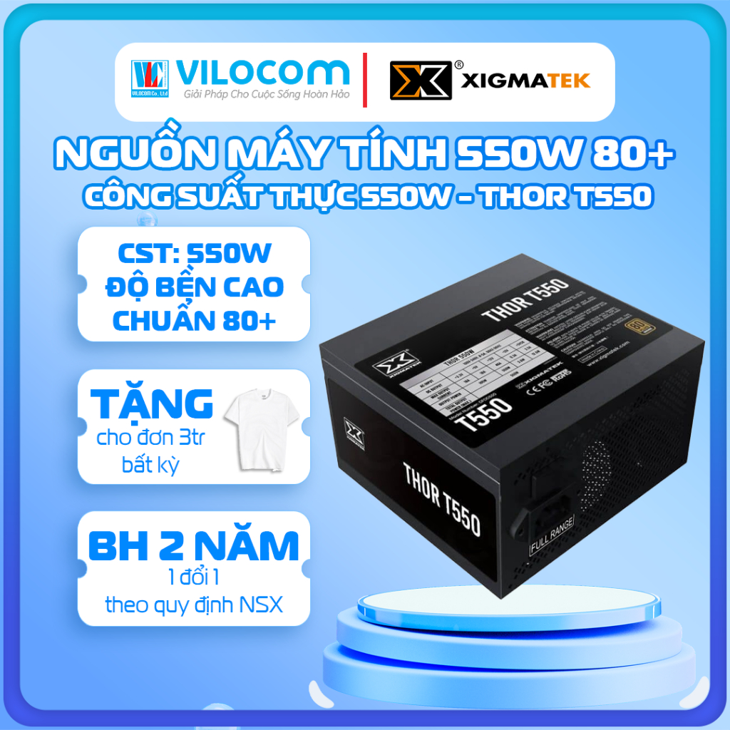 Nguồn Xigmatek Thor T550 (550W, 80Plus Bronze)