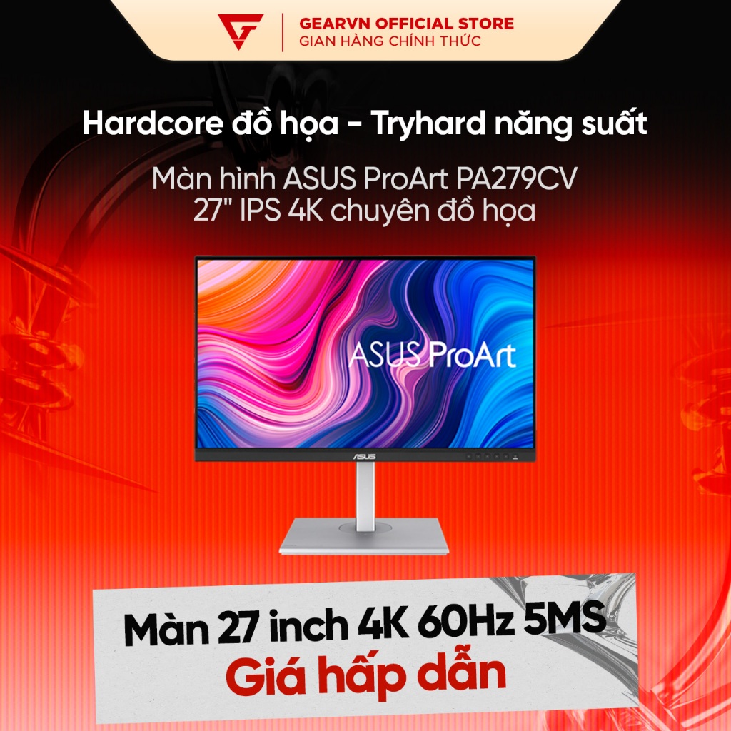Màn hình ASUS ProArt PA279CV 27 inch IPS 4K siêu chuẩn màu chuyên đồ họa