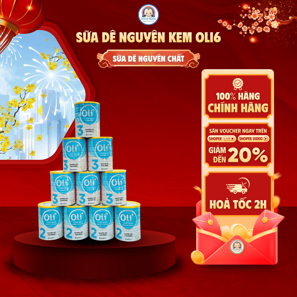 Sữa Dê Công Thức Nguyên Kem Đạm A2 Oli6 Goat Milk Infant Bổ Sung BB536 Êm Bụng Dễ Tiêu Hóa Tăng Sức 