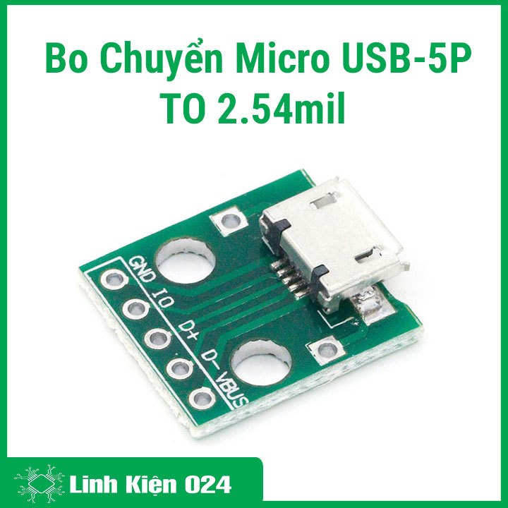 BO CHUYỂN MICRO USB-5P TO 2.54MIL DIP