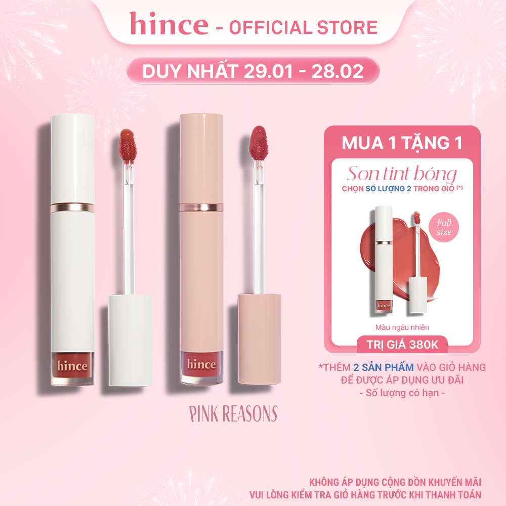 Son tint bóng mỏng nhẹ lâu trôi hince Mood Enhancer Water Liquid Glow 4ml