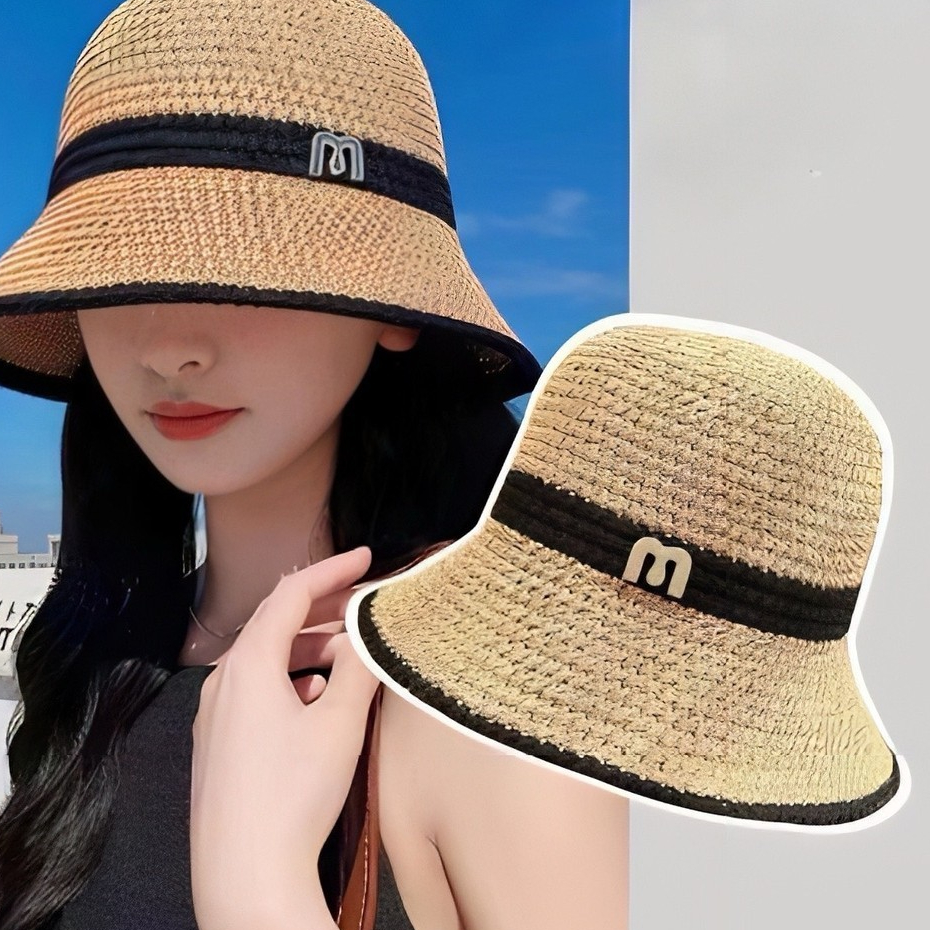 Nón cói mềm chữ M viền phối màu LASSY[T3-KHO5]