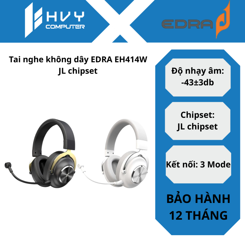 Tai nghe không dây EDRA EH414W JL chipset - Hàng chính hãng