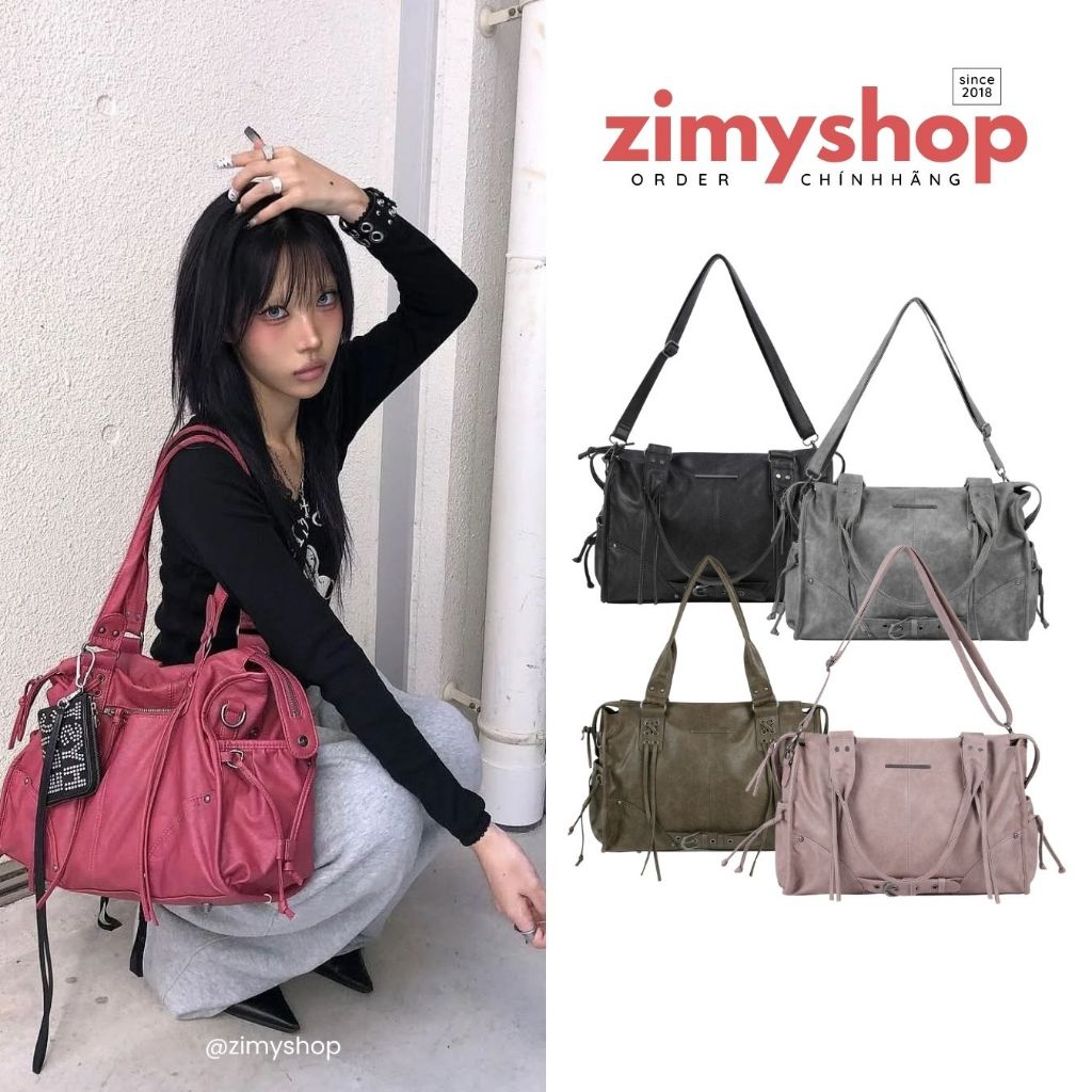 CHÍNH HÃNG TÚI BELTED WASHED LEATHER BAG FANCY CLUB HÀN QUỐC